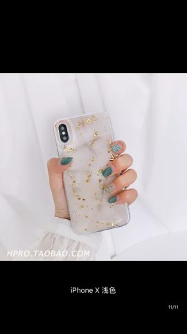 silver iPhone X and clear case