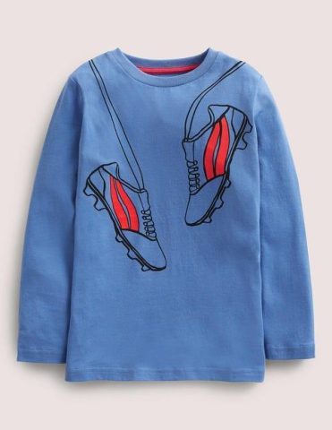 Football T-shirt Elizabethan Blue Football Boys Boden, …