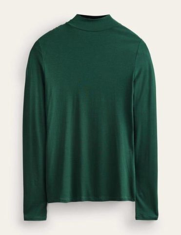 Jersey High Neck Top Chatsworth Green Women Boden, …