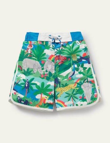 Surf Shorts Multi Swim Jungle Scene Boys Boden, Multi Swim …