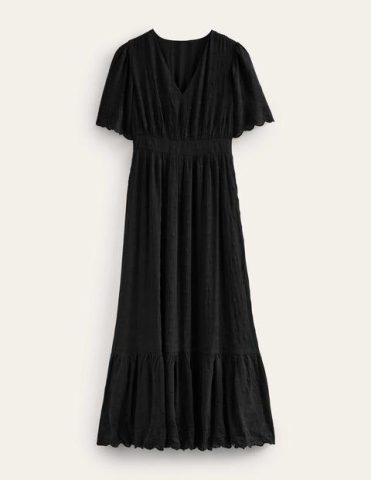 Broderie Maxi Dress Black Women Boden, Black