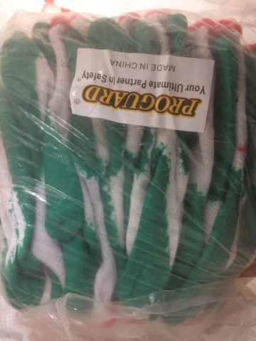 GARDENING GLOVES 10 PAIRS LATEX &COTTON LGE SIZE W FREE DELIVERY