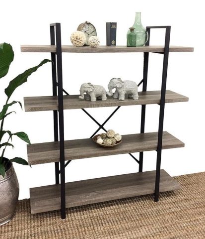 *GRAND OPENING SALE* Loft Display Stand 4 Shelf Black Frame