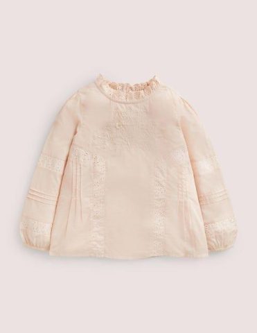Lace Top Sandpiper Pink Girls Boden, Sandpiper Pink
