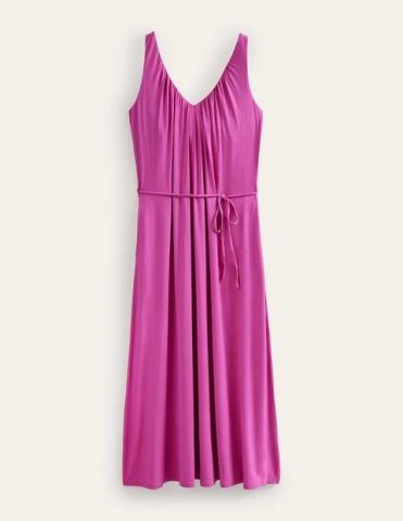 V-Neck Jersey Maxi Dress Rose Violet Women Boden, Rose Violet